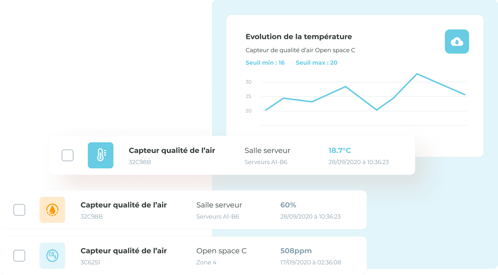 illustration capteurs statistiques